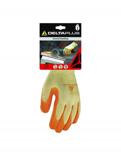 DELTA PLUS Gants De Manutention Tricot Polycoton - Paume Enduite Latex Dpve730