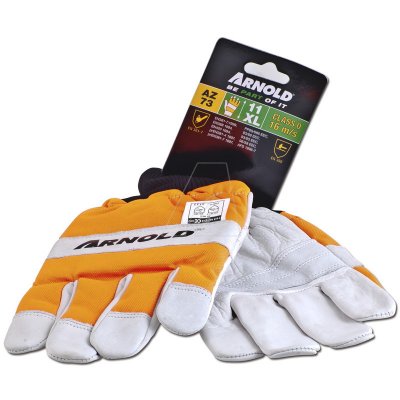 ARNOLD Gants de protection anti-coupures en cuir CS-1 pour tron&ccedil;onneuse - Taille 11 - 