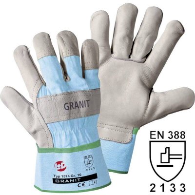 LDWORKY Gants de protection L+D 1574-11 Cuir vachette grain&eacute; EN 388 RISQUES MECANIQUES 2133 Taille 11 (XXL)