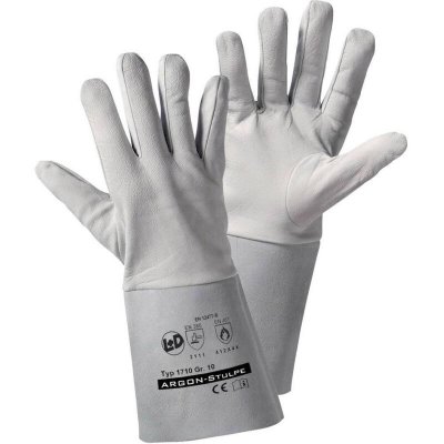 LDWORKY Gants de protection L+D 1710 Cuir Nappa/Revers cuir refendu EN 12477-B Taille 10 (XL)