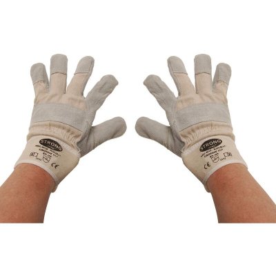 BGS TECHNIC Gants de travail en cuir rembourr&eacute;  - Taille XL - 9957