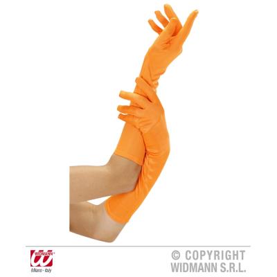W WIDMANN MILANO PARTY FASHION Gants longs oranges fluo adulte