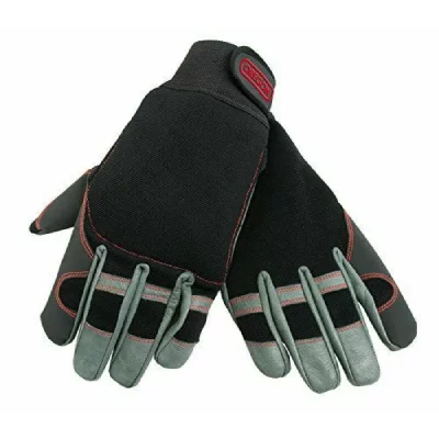 OREGON Gants sp&eacute;cial tron&ccedil;onneuse  noir et gris, taille 8 / M