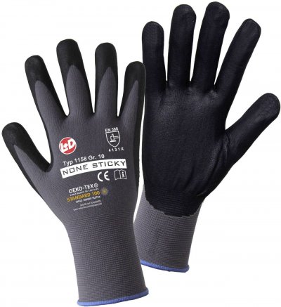 LEIPOLD DOEHLE Gants tricot&eacute;s finement MOUSSE 100% polyamide avec rev&ecirc;tement nitrile T.9, Worky 1158