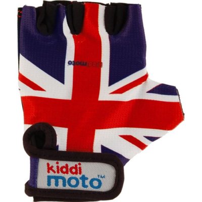 KIDDIMOTO Gants velo court enfant  drapeau anglais taille 5 ans (paire sous carte)