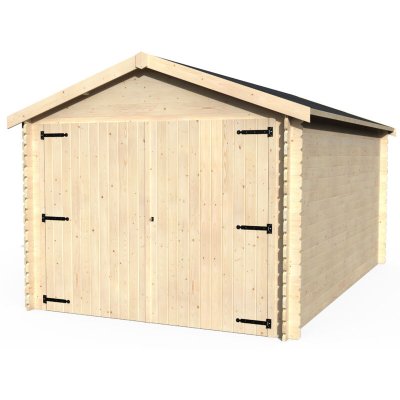 DECOR ET JARDIN Garage bois ""Gamache"" - 14.24 m&sup2; - 2.98 x 4.78 x 2.56 m - 28 mm