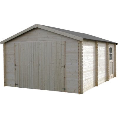 DECOR ET JARDIN Garage bois - garodeal - 20 m&sup2; - 5.19 x 3.86 x 2.66 m - 34 mm