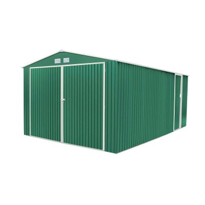 GARDIUN Garage en m&eacute;tal 20,52 m&sup2; vert Oxford 