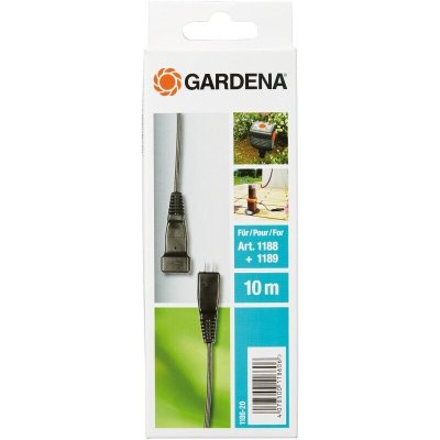 GARDENA  1186, 10m c&acirc;ble de signal Noir, C&acirc;ble d''extension