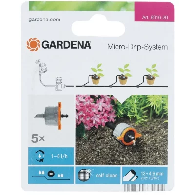 GARDENA  8316-20 Goutteur De Fin De Ligne R&eacute;glable, R&eacute;gulateur De Pression 08316-20
