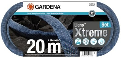GARDENA  Hose Liano Xtreme Set 20 M Textile Hose Argent&eacute;