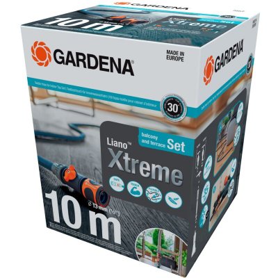 GARDENA  Hose Liano Xtreme Set + Adapter 10 M Textile Hose Orange