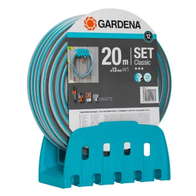 GARDENA  Wall Bracket With Classic Hose 20 M Bleu