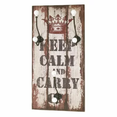 Garderobe murale Keep Cool 4 crochets marron