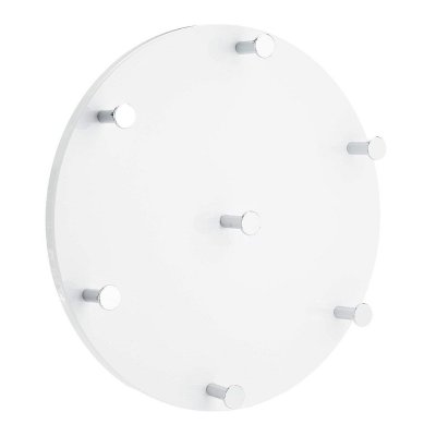  Garderobe murale ronde 7 crochets blanc