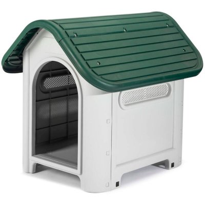 GARDIUN  KZT1005 - Abri de Chien Kira R&eacute;sine 75 x 59 x 66 cm Beige/Vert