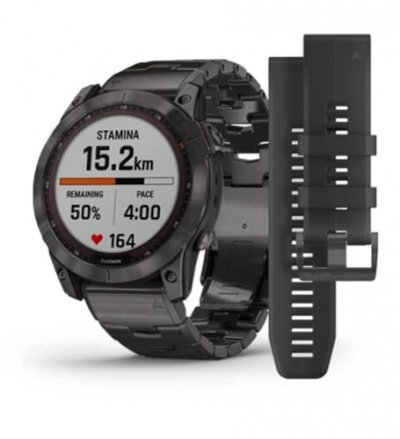 GARMIN  Fenix 7X Sapphire Solar Titane Cardio-Gps
