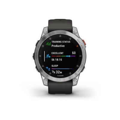 GARMIN  Montre cardio GPS Epix Silver W/grey Band Gris