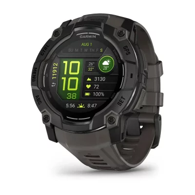 GARMIN  - Montre GPS connect&eacute;e - Instinct 3 Amoled 50 mm Black  - Noir