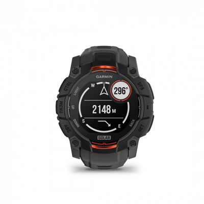 GARMIN  - Montre GPS connect&eacute;e - Instinct 3 Solar 50 mm Black  - Noir