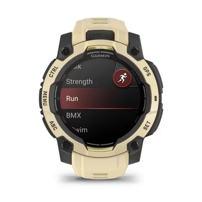 GARMIN  - Montre GPS - Instinct 3 45mm AMOLED Citrine/Gray  - Beige