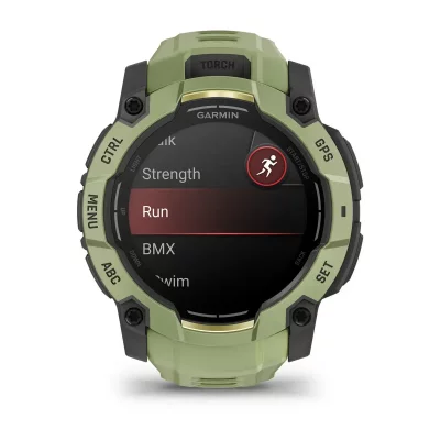GARMIN  - Montre GPS - Instinct 3 50mm AMOLED Fern Green/Gray  - Vert