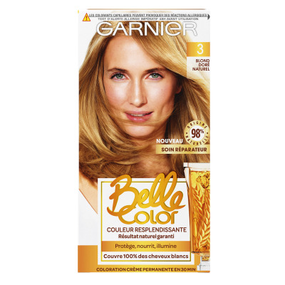 BELLE COLOR Garnier Coloration N&deg;03 Blond Dor&eacute; Naturel - Lot de 2