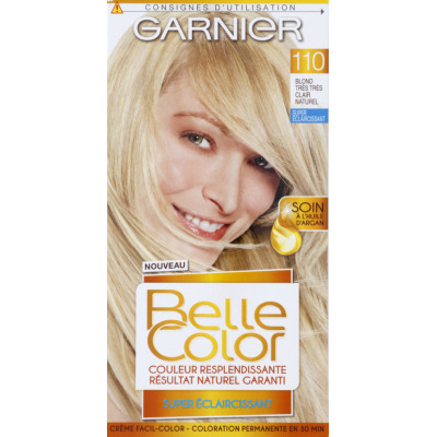 BELLE COLOR Garnier Coloration N&deg;110 Blond Tr&egrave;s Tr&egrave;s Clair Naturel - Lot de 2