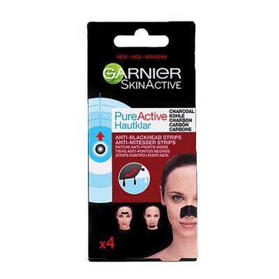 GARNIER  Pure Active Carbon Anti Blackhead Strips 4pcs