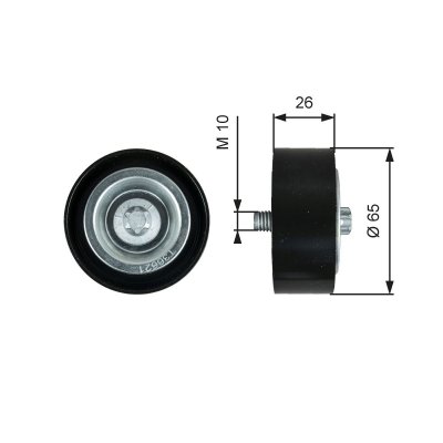 GATES  Galet enrouleur (courroie d'accessoire) T36621