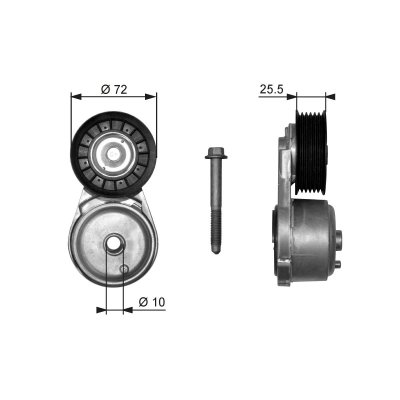 GATES  Galet tendeur (courroie d'accessoire) T38103 CHEVROLET BLAZER