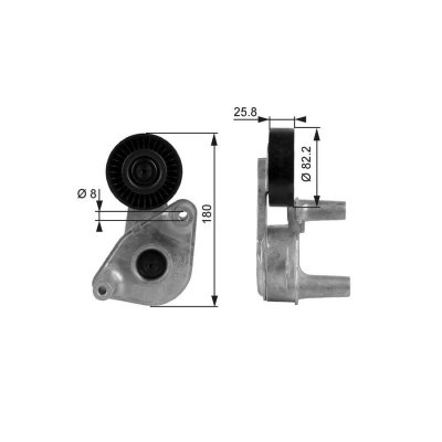 GATES  Galet tendeur (courroie d'accessoire) T38149 HYUNDAI COUPE