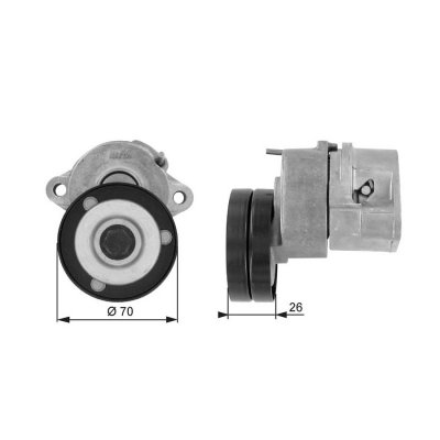 GATES  Galet tendeur (courroie d'accessoire) T38213 OPEL CORSA