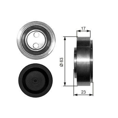 GATES  Galet tendeur (courroie d'accessoire) T38228 AUDI A4