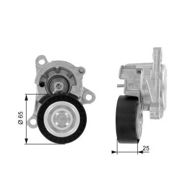 GATES  Galet tendeur (courroie d'accessoire) T38320 PEUGEOT 206