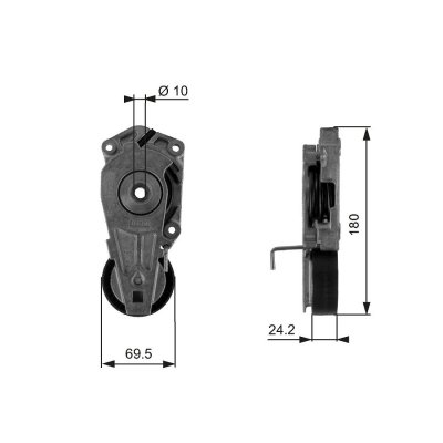 GATES  Galet tendeur (courroie d'accessoire) T38405 MINI MINI