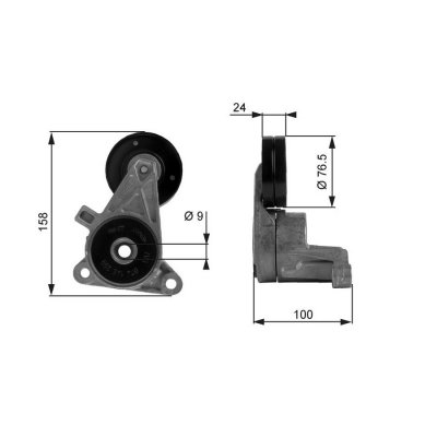 GATES  Galet tendeur (courroie d'accessoire) T38437 VOLVO V70