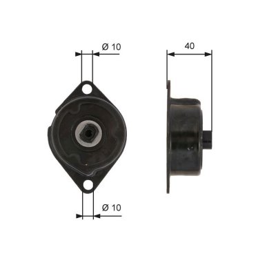 GATES  Galet tendeur (courroie d'accessoire) T38499 VOLKSWAGEN POLO