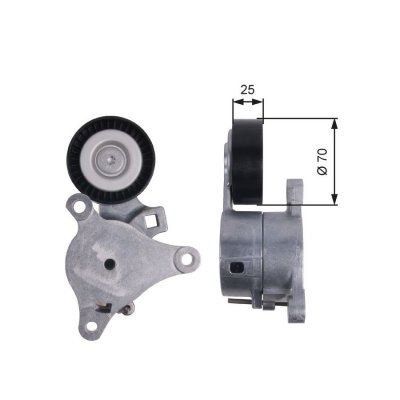 GATES Galet tendeur (courroie d'accessoire) T39041 PEUGEOT 307