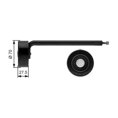 GATES  Galet tendeur (courroie d'accessoire) T39088 VOLKSWAGEN POLO