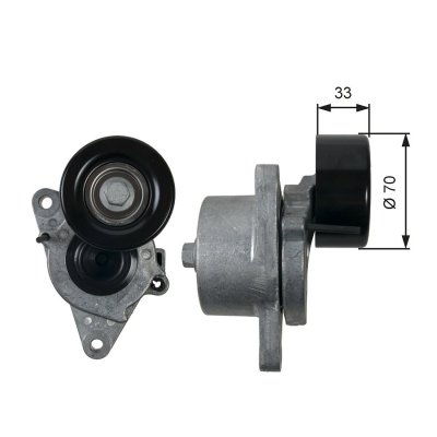 GATES  Galet tendeur (courroie d'accessoire) T39170 NISSAN PATHFINDER
