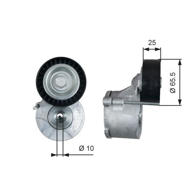 GATES  Galet tendeur (courroie d'accessoire) T39281 CITROEN NEMO