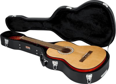 GATOR  GWE-CLASSIC Etui rigide en bois pour Guitare Classique Noir