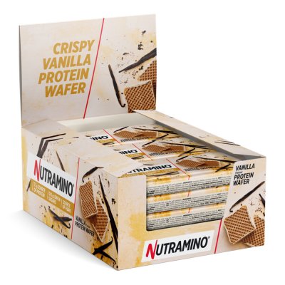 NUTRAMINO Gaufrettes prot&eacute;in&eacute;es Protein Wafers - Vanilla Boite de 12