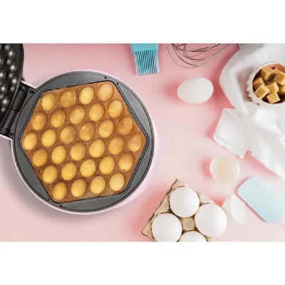 BESTRON Gaufrier &agrave; bulles 700 W Sweet Dreams rose  