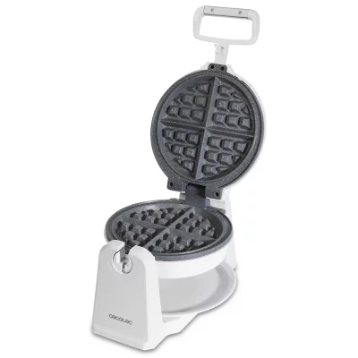 CECOTEC Gaufrier  Fun Gofrestone Sphere 1000W Blanc Argent&eacute; 
