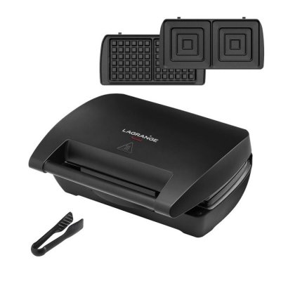 LAGRANGE Gaufrier, croque monsieur Mini Maxi 2 plaques gaufre+croque 28463