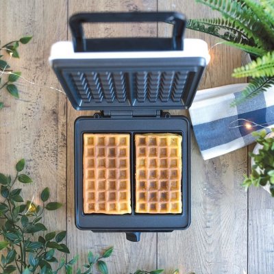 LIVOO Gaufrier  avec thermostat 1200 W Blanc et Noir 