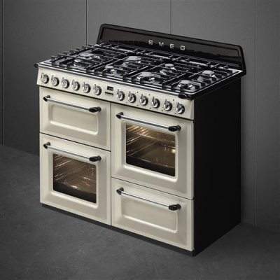 SMEG Gaz de cuisine  tr4110p1 cr&egrave;me 3 fours 110x60cm classe a