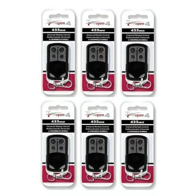 GENERIQUE GBS Jolly Open 4 T&Eacute;L&Eacute;COMMANDE Radio DE Portail COPIEUSE Universelle Pack DE 6
